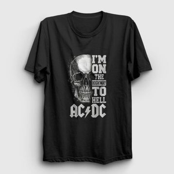 Presmono Highway To Hell Skull Ac/Dc Kadın T-shirt