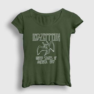 Presmono Kadın Logo Led Zeppelin T-shirt