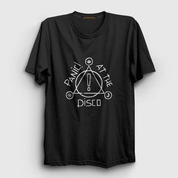 Presmono Kadın Logo Panic! At The Disco T-shirt
