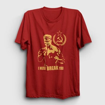Presmono Kadın Soviet İvan Drago Film Rocky T-shirt