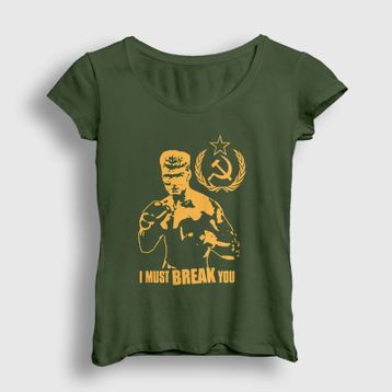 Presmono Kadın Soviet İvan Drago Film Rocky T-shirt