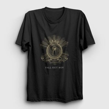 Presmono Keyhole Fall Out Boy Siyah Unisex T-Shirt