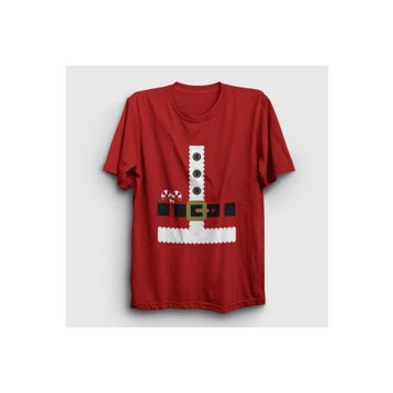 Presmono Kostüm Noel Baba Santa Claus Yılbaşı Kırmızı Unisex T-shirt