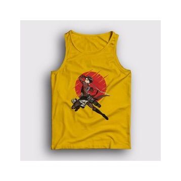 Presmono Levi Anime Attack On Titan Sarı Unisex Atlet