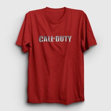 Presmono Logo Call Of Duty Kırmızı Unisex T-shirt