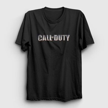 Presmono Logo Call Of Duty Siyah T-Shirt