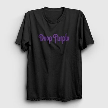 Presmono Logo Deep Purple Siyah Unisex T-Shirt