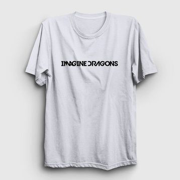Presmono Logo Imagine Dragons Beyaz Unisex T-shirt