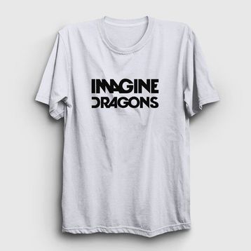 Presmono Logo Imagine Dragons Beyaz Unisex T-shirt