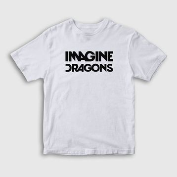 Presmono Logo Imagine Dragons Beyaz Unisex T-shirt