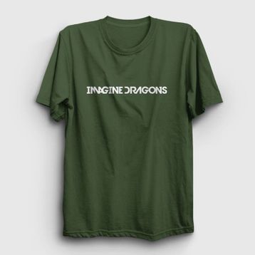 Presmono Logo Imagine Dragons Sarı Unisex T-Shirt