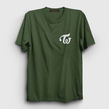 Presmono Logo K-Pop Twice Haki Kadın T-shirt