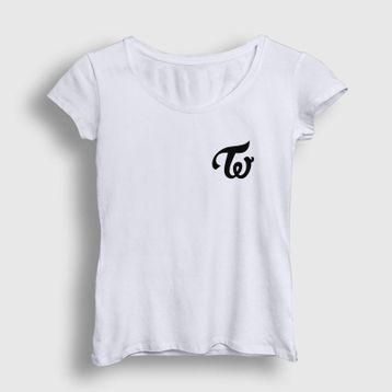 Presmono Logo K-Pop Twice Haki Kadın T-shirt