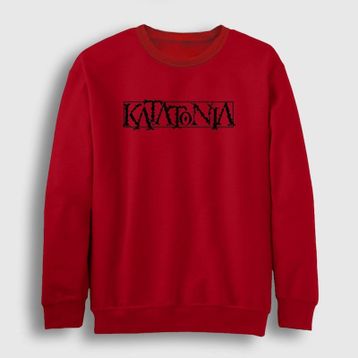 Presmono Logo Katatonia Kırmızı Unisex Sweatshirt
