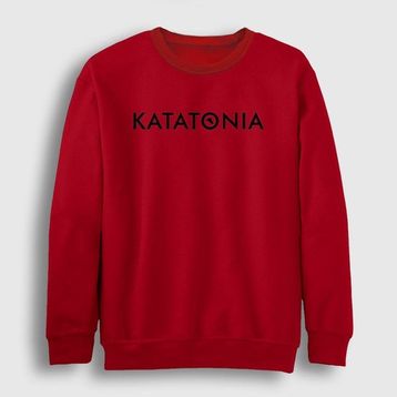 Presmono Logo Katatonia Kırmızı Unisex Sweatshirt