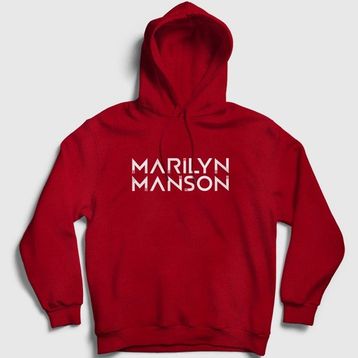 Presmono Logo Marilyn Manson Kırmızı Unisex Sweatshirt