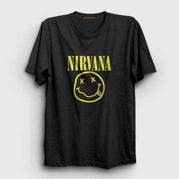Presmono Logo Nirvana Siyah Unisex T-Shirt