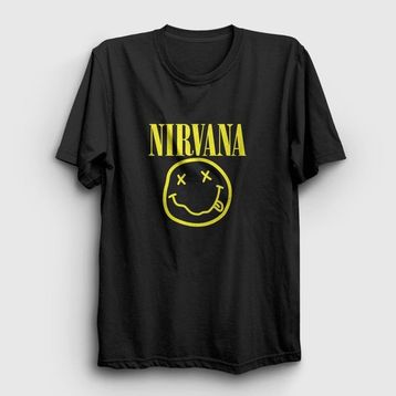 Presmono Logo Nirvana Siyah Unisex T-Shirt