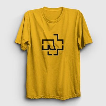 Presmono Logo Rammstein Sarı Unisex T-Shirt