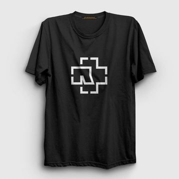 Presmono Logo Rammstein Siyah Unisex T-Shirt