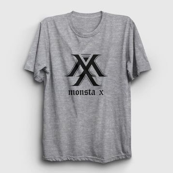 Presmono Logo V2 K-Pop Monsta X Kırmızı Unisex T-Shirt