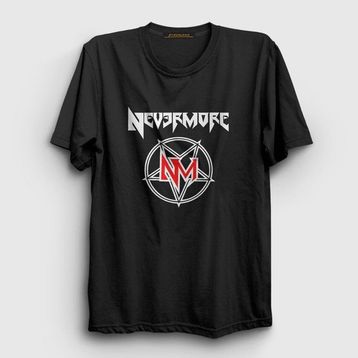 Presmono Logo V2 Nevermore Siyah Unisex T-Shirt