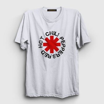 Presmono Logo V2 Red Hot Chili Peppers Beyaz Unisex T-shirt