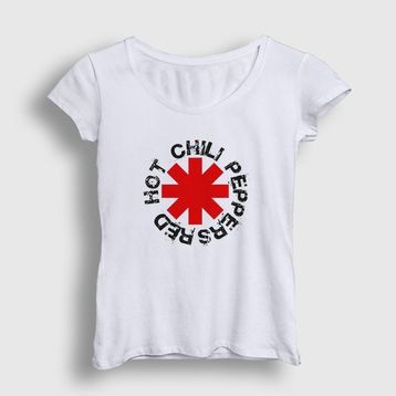 Presmono Logo V2 Red Hot Chili Peppers Beyaz Unisex T-shirt