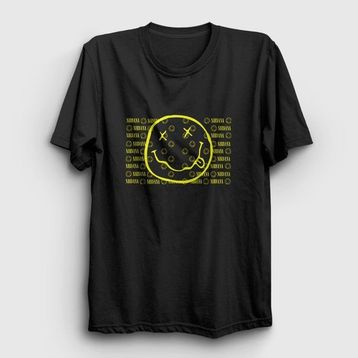 Presmono Logos Nirvana Siyah Unisex T-Shirt