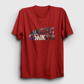 Presmono Mask Arctic Monkeys Kırmızı Unisex T-Shirt