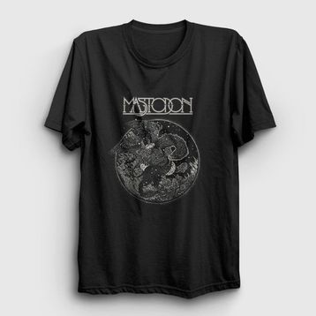 Presmono Myth Mastodon Siyah Unisex T-Shirt