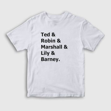 Presmono Names How I Met Your Mother Kırmızı Unisex T-Shirt