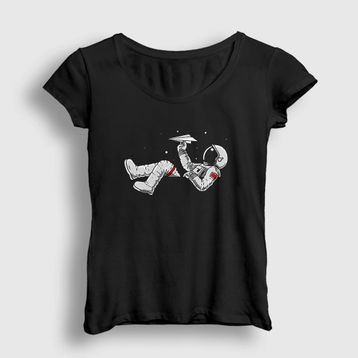 Presmono Paper Plane Astronaut Space Astronot Uzay Kadın T-shirt