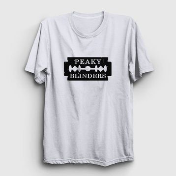 Presmono Razor Blade Peaky Blinders Beyaz Unisex T-shirt