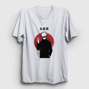 Presmono Satoru Anime Jujutsu Kaisen Beyaz Unisex T-Shirt