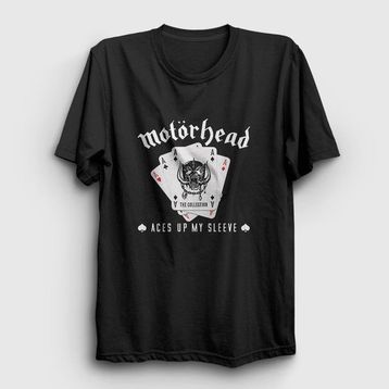 Presmono Siyah Aces Motörhead Kadın T-Shirt