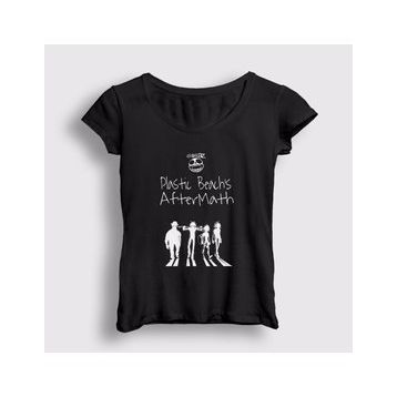 Presmono Siyah Aftermath Gorillaz Kadın T-Shirt