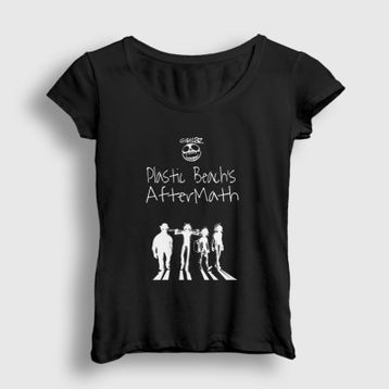 Presmono Siyah Aftermath Gorillaz Kadın T-Shirt