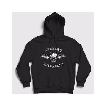 Presmono Siyah Avenged Sevenfold Kapüşonlu Unisex Sweatshirt