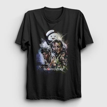 Presmono Siyah Cover Film Hayalet Avcıları Ghostbusters Kadın T-Shirt