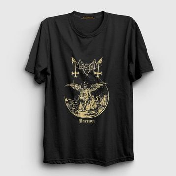 Presmono Siyah Daemon Mayhem Kadın T-Shirt