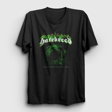 Presmono Siyah Doom Hatebreed Kadın T-Shirt