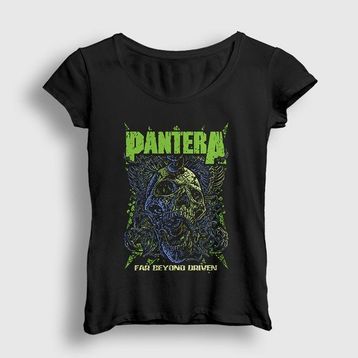 Presmono Siyah Driven Pantera Kadın T-Shirt