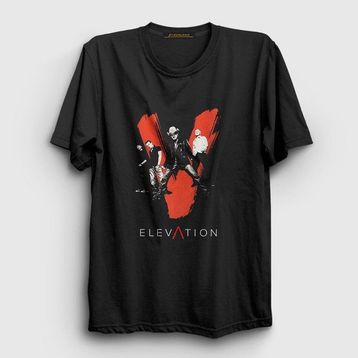 Presmono Siyah Elevation U2 Kadın T-Shirt