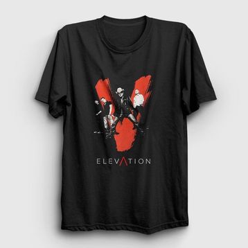 Presmono Siyah Elevation U2 Kadın T-Shirt