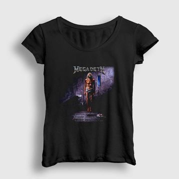 Presmono Siyah Extinction Megadeth Kadın T-Shirt