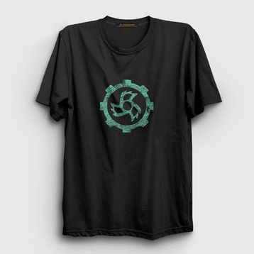 Presmono Siyah Gear Jinjer Kadın T-Shirt