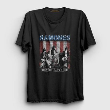 Presmono Siyah Go Ramones Unisex T-Shirt