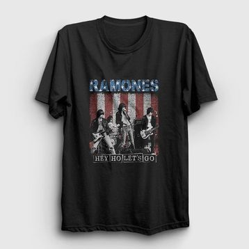 Presmono Siyah Go Ramones Unisex T-Shirt