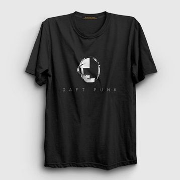 Presmono Siyah Helmet Daft Punk Kadın T-Shirt